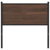 vidaXL Kopfteil Braun Eichen-Optik 90 cm Holzwerkstoff und Stahl