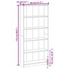vidaXL B&uuml;cherregal 5 F&auml;cher Braun Eichen-Optik 80x24x175 Holzwerkstoff