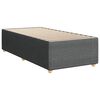 vidaXL Boxspringbett mit Matratze Dunkelgrau 90x200 cm Stoff