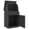 vidaXL Paketdrop-Box mit Speicher Schwarz 47,5 x 38 x 59 cm Stahl