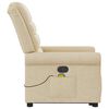 vidaXL Massagesessel mit Aufstehhilfe Creme Stoff