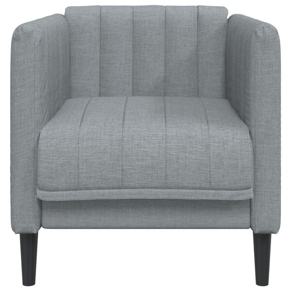 vidaXL Sessel Hellgrau Stoff