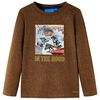 Kinder-Langarmshirt Cognac Melange 104