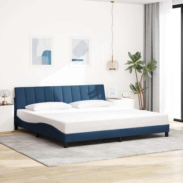 vidaXL Bettgestell ohne Matratze "Hanko" Blau 200x200 cm Stoff