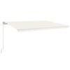 vidaXL Markise Manuell Einziehbar mit LED 500x350 cm Creme