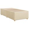 vidaXL Bettgestell ohne Matratze Creme 90x190 cm Stoff