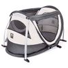 DERYAN Pop-Up-Reisebett mit Moskitonetz PeuterBox Creme