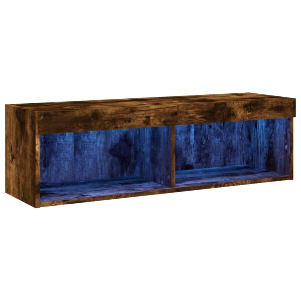 vidaXL TV-Schrank mit LED-Leuchten R&auml;uchereiche 100x30x30 cm