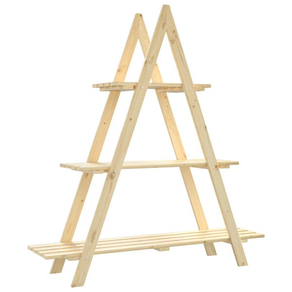 vidaXL Blumenregal 101x23x110 cm Massivholz Kiefer