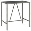 vidaXL 5-tlg. Gartenbar-Set mit Kissen Grau Poly Rattan