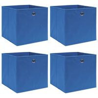 vidaXL Aufbewahrungsboxen 4 Stk. Blau 32×32×32 cm Stoff