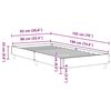 vidaXL Bettgestell ohne Matratze Braun Eichen-Optik 90x190 cm