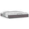 vidaXL Ottoman-Bett ohne Matratze Grau 160x200 cm Kunstleder