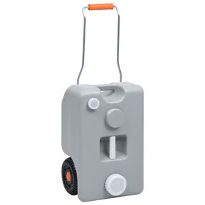 vidaXL Camping-Wassertank mit Rollen 25 L Grau