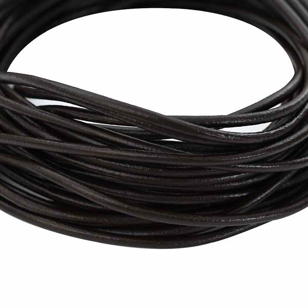 vidaXL Leder Schnur Dunkelbraun &Oslash;2,5 mm x 50 m Leder