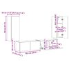 vidaXL TV-Wandregal-Set Wandmontiert 4 pcs Beton Grau Holzwerkstoff