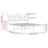 vidaXL Bettgestell mit Kopfteil Metall Wei&szlig; 140x190 cm