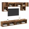 vidaXL TV Wand Einheiten mit LED 6 pcs Altholz Holzwerkstoff
