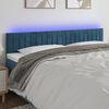 vidaXL LED Kopfteil Dunkelblau 200x5x78/88 cm Samt
