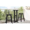 vidaXL Bartisch Schwarz 55 x 55 x 107 cm Polyethylen