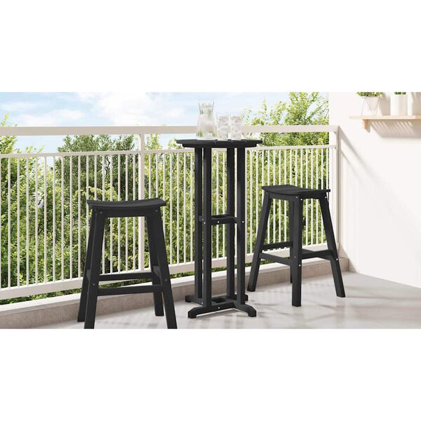 vidaXL Bartisch Schwarz 55 x 55 x 107 cm Polyethylen