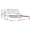 vidaXL Bettgestell ohne Matratze Dunkelgrau 200x200 cm Stoff