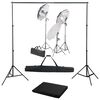 vidaXL Fotostudio-Set mit Lampen und Hintergrundsystem