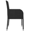 vidaXL Gartenst&uuml;hle mit Kissen 4 Stk. Poly Rattan Schwarz
