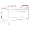 vidaXL Couchtisch Hochglanz-Wei&szlig; 60x50x40 cm Holzwerkstoff