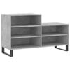 vidaXL Schuhregal Betongrau 102x36x60 cm Holzwerkstoff