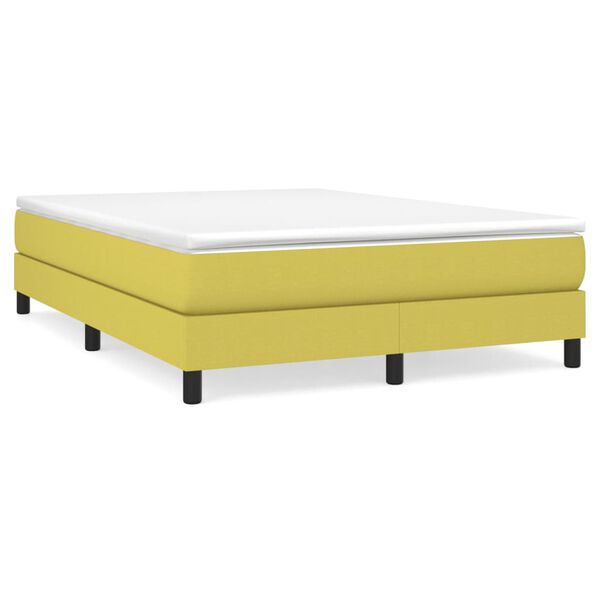 vidaXL Boxspringbettgestell Gr&uuml;n 140x200 cm Stoff