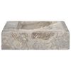 vidaXL Waschbecken Grau 58x39x10 cm Marmor