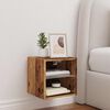 vidaXL TV-Wandschrank mit LED-Leuchten Altholz-Optik 30x28,5x30 cm