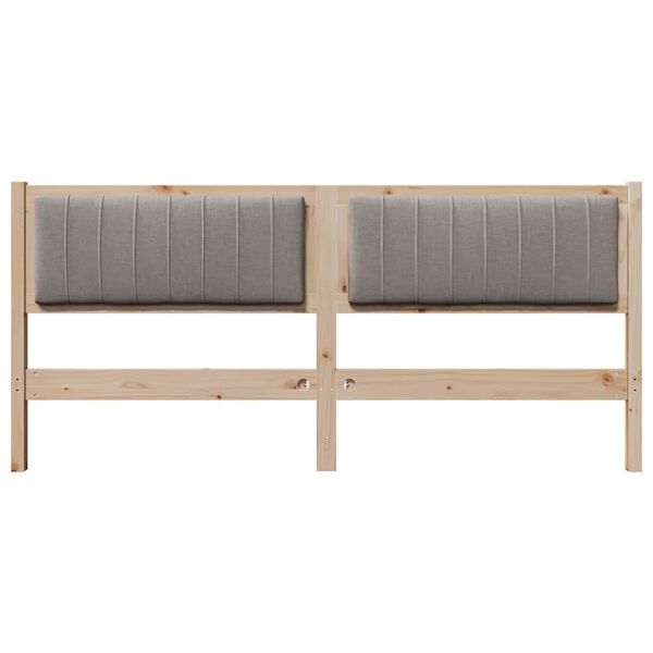 vidaXL Gepolstertes Kopfteil Braun 180 cm Massives Kiefernholz