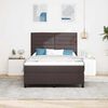 vidaXL Boxspringbett mit Matratze Dunkelbraun 160 x 200 cm Stoff