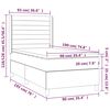 vidaXL Boxspringbett mit Matratze Dunkelbraun 90x190 cm Stoff