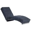 vidaXL Massage Chaiselongue Grau Wildleder-Optik
