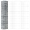 vidaXL Zaun mit Pfosten Silber 1,4 x 10 m Stahl