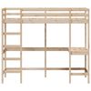 vidaXL Hochbett mit Schreibtisch 80x200 cm Massivholz Kiefer
