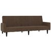 vidaXL Schlafsofa 2-Sitzer mit Hocker Braun Mikrofasergewebe