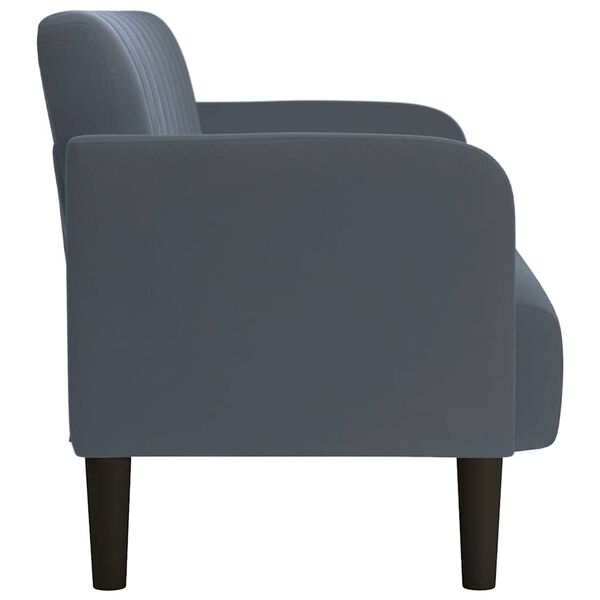 vidaXL Zweisitzer-Sofa Dunkelgrau 109 cm Samt