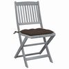 vidaXL Klappbare Gartenst&uuml;hle 6 Stk. mit Kissen Massivholz Akazie
