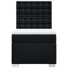 vidaXL Boxspringbett mit Matratze Schwarz 90x190 cm Stoff
