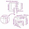 vidaXL Badezimmerm&ouml;bel Set 2 pcs Altholz 80 x 33 x 60 cm Holzwerkstoff