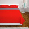 vidaXL Zweiseitige Tagesdecke Gesteppt Rot und Grau 170x210 cm