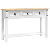 vidaXL Beistelltisch mit Schubladen Corona Wei&szlig; 114 x 34,5 x 73 cm
