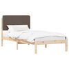 vidaXL Bettgestell mit gepolstertem Kopfteil Taupe 80 x 200 cm