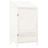 vidaXL Ger&auml;teschuppen Wei&szlig; 55x52x112 cm Massivholz Tanne