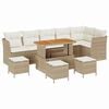 vidaXL Garten-Sofa-Set 10 stk. 6-Sitzanzahl Beige und Creme