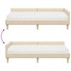 vidaXL Eckbettgestell mit Matratze Sonstiges 2 pcs Creme Stoff